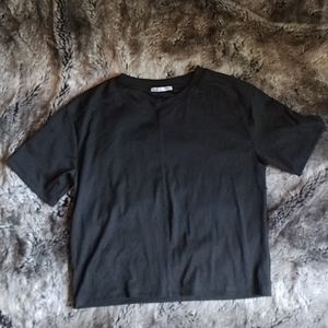 Zara ribbed t-shirt with seam detail